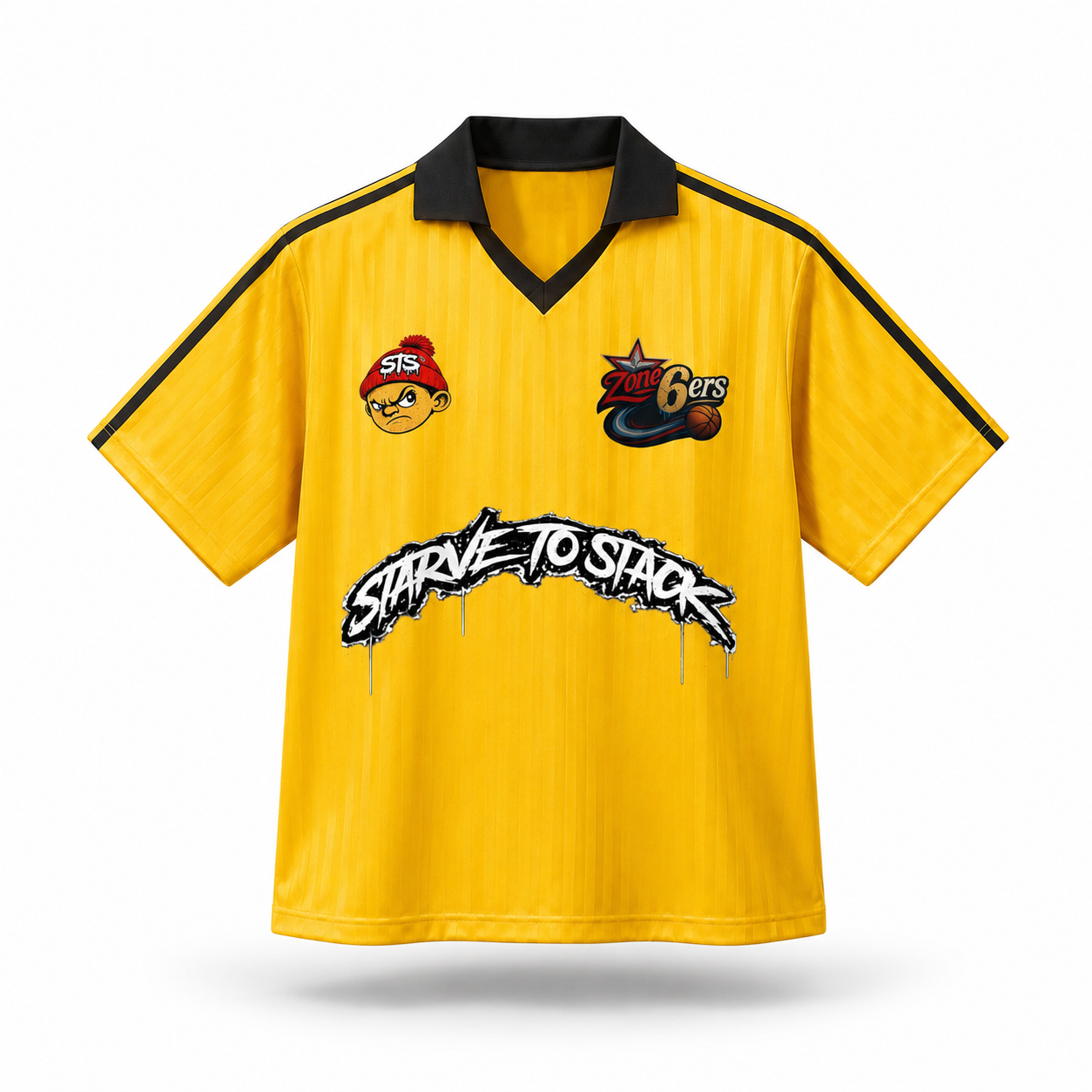 Zone6ers Collar Striped Soccer Jersey