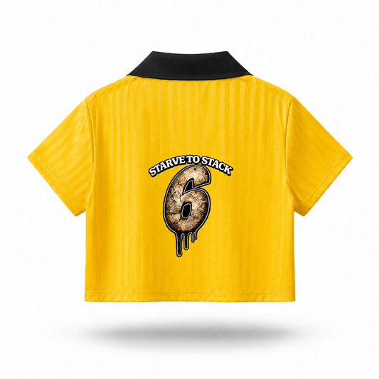 Zone6ers Collar Striped Cropped Jersey