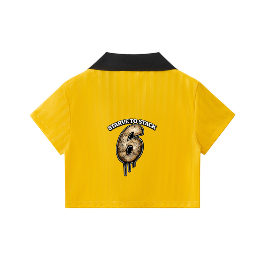 Zone6ers Collar Striped Cropped Jersey